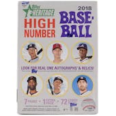 2018 Topps Heritage High Number Baseball 8-Pack Blaster Box