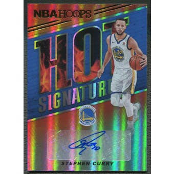 2018/19 Hoops #49 Stephen Curry Hot Signatures Auto