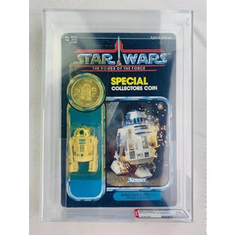 Star Wars POTF R2-D2 Pop-Up Lightsaber 92 Back AFA 75 Y-EX+/NM *19190296* C70 B75 F85