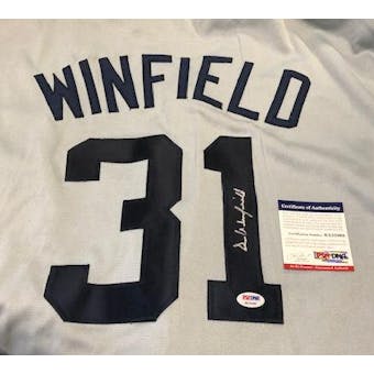 Dave Winfield Autographed Signed Yankees Gray Jersey PSA/DNA