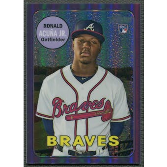 2018 Topps Heritage #THC580 Ronald Acuna Jr. Rookie Chrome Purple Refractor