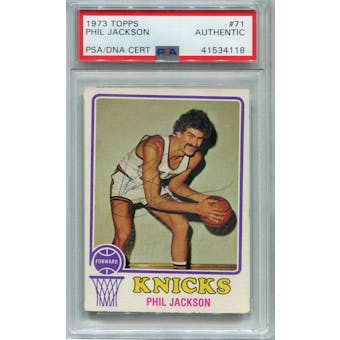 1973/74 Topps Basketball #71 Phil Jackson PSA/DNA Authentic Signed Auto *4118