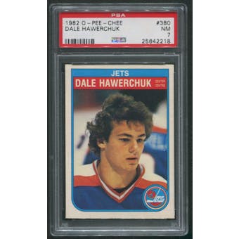 1982/83 O-Pee-Chee Hockey #380 Dale Hawerchuk Rookie PSA 7 (NM)