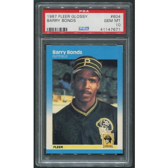 1987 Fleer Glossy Baseball #604 Barry Bonds Rookie PSA 10 (GEM MT)