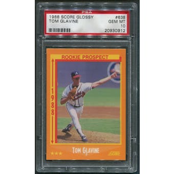 1988 Score Glossy Baseball #638 Tom Glavine Rookie PSA 10 (GEM MT)
