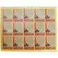 1958 Topps Zorro Uncut Sheet. 15 cards, #88 and #29 present (Reed Buy)