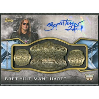 2017 Topps Legends of WWE #ARCBR Bret "Hit Man" Hart Retired Championship Belt Relic Auto #41/99
