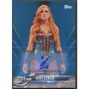 2018 Topps WWE Then Now Forever #108 Becky Lynch Blue Auto #28/50