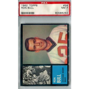1962 Topps Football #24 Ron Bull SP PSA 7 (NM) *8292