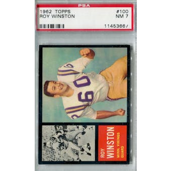 1962 Topps Football #100 Roy Winston SP PSA 7 (NM) *3667 (Reed Buy)