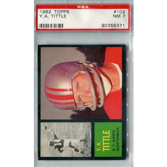 1962 Topps Football #102 Y.A. Tittle PSA 7 (NM) *5371