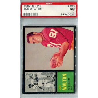 1962 Topps Football #103 Joe Walton PSA 7 (NM) *0621