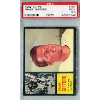1962 Topps Football #104 Frank Gifford PSA 5.5 (EX+) *6648