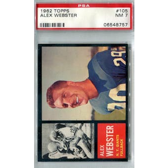 1962 Topps Football #105 Alex Webster PSA 7 (NM) *8757