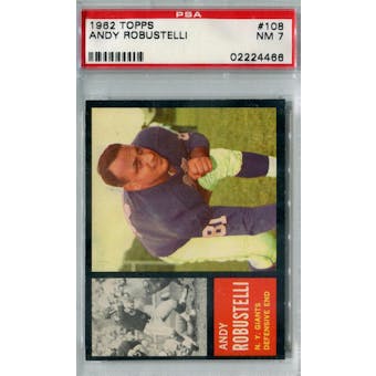 1962 Topps Football #108 Andy Robustellil PSA 7 (NM) *4466