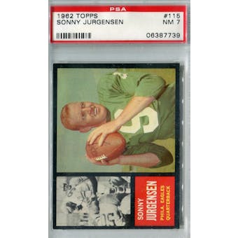 1962 Topps Football #115 Sonny Jurgensen PSA 7 (NM) *7739
