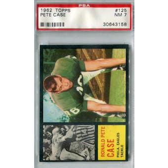 1962 Topps Football #125 Pete Case SP PSA 7 (NM) *3158