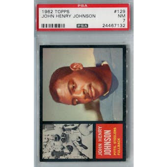 1962 Topps Football #129 John Henry Johnson PSA 7 (NM) *7132