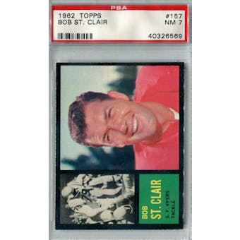 1962 Topps Football #157 Bob St. Clair PSA 7 (NM) *6569