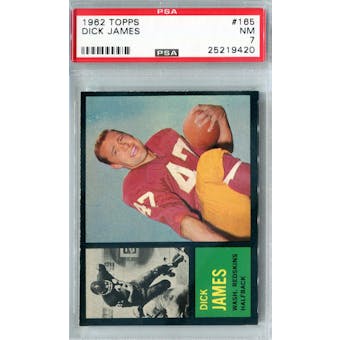 1962 Topps Football #165 Dick James PSA 7 (NM) *9420