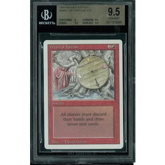 Magic the Gathering 3rd Ed Revised Wheel of Fortune BGS 9.5 (9, 9.5, 9.5, 9.5)
