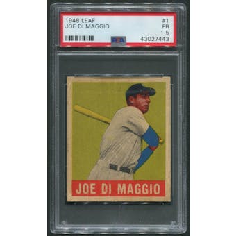 1948 Leaf Baseball #1 Joe DiMaggio PSA 1.5 (FR)