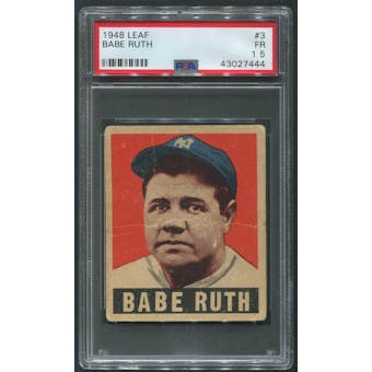 1948 Leaf Baseball #3 Babe Ruth PSA 1.5 (FR)