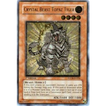Yu-Gi-Oh Force of the Breaker 1st Ed. Single Crystal Beast Topaz Tiger Ultimate Rare Near Mint (NM)