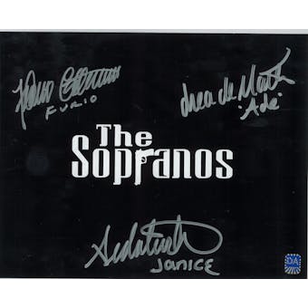 Sopranos Triple Signed by Furio, Ade, Janice Autographed 8x10 Title Photo (DA COA)