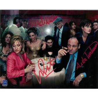 Sopranos Triple Signed by Sal, Ade, Janice Autographed 8x10 Party Photo (DA COA)