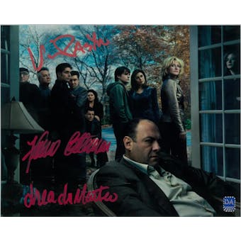 Sopranos Triple Signed by Sal, Furio, Ade Autographed 8x10 Window Photo (DA COA)