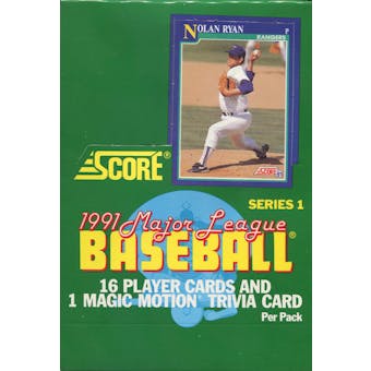 1991 Score Series 1 Baseball Wax Box