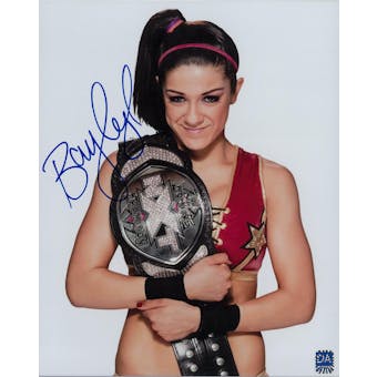 Bayley WWE Pamela Martinez Autographed 8x10 Belt Wrestling Photo