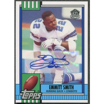 2015 Topps #T60RAES Emmitt Smith 60th Anniversary Rookie Reprint Silver Auto #07/25