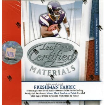 2007 Leaf Certified Materials Football Hobby Box