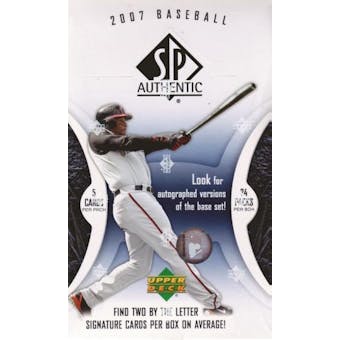 2007 Upper Deck SP Authentic Baseball Hobby Box