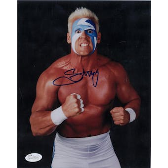 Sting WWE Steve Borden Autographed 8x10 Blonde Wrestling Photo (JSA COA)
