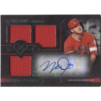 2017 Museum Mike Trout Patch Autographed Card TRA-MT #14/35 *Peeling Back*