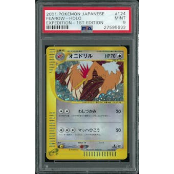 Pokemon Japanese Expedition 1st Edition Fearow 124/128 PSA 9