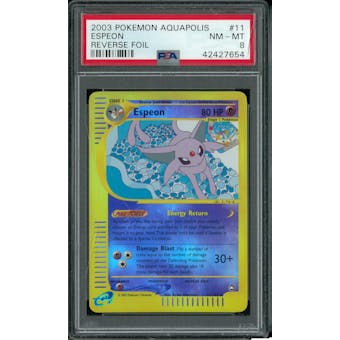 Pokemon Aquapolis Espeon Reverse Foil 11/147 PSA 8