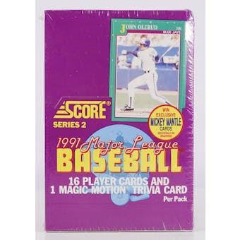 1991 Score Series 2 Baseball Wax Box