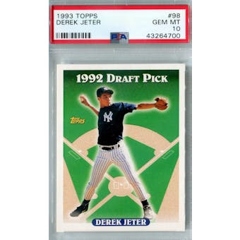 1993 Topps Baseball #98 Derek Jeter PSA 10 (GM-MT) *4700