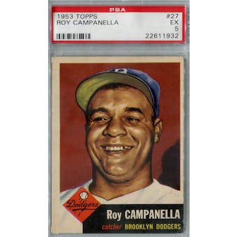 1953 Topps Baseball #27 Roy Campanella PSA 5 (EX) *1932