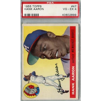 1955 Topps Baseball #47 Hank Aaron PSA 4 (VG-EX) *2899