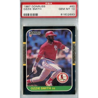 1987 Donruss Baseball #60 Ozzie Smith PSA 10 (Gem Mint) *2693