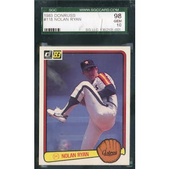 1983 Donruss Baseball #118 Nolan Ryan SGC 98 (Gem) *1001