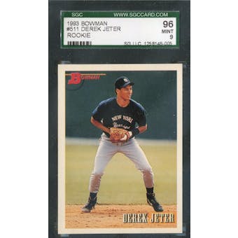 1993 Bowman Baseball #511 Derek Jeter SGC 96 (Mint) *8005