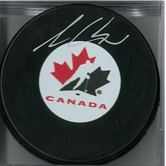 Aaron Ekblad Autographed Team Canada Hockey Puck (AJSW COA)
