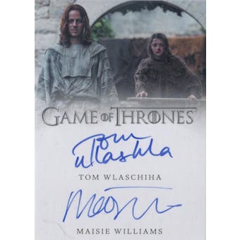 Game of Thrones Tom Wlaschiha/Maisie Williams Season 6 Dual Autograph (Rittenhouse) (Reed Buy)