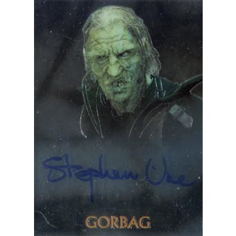 Lord of the Rings Stephen Ure Gorbag Autographed Card (2004 Topps) (Reed Buy)